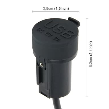 USB-kontakt for motorsykkel 2XUSB