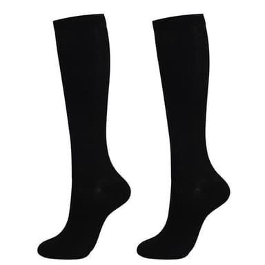 Støttestrømper av nylon størrelse L/XL - Svart