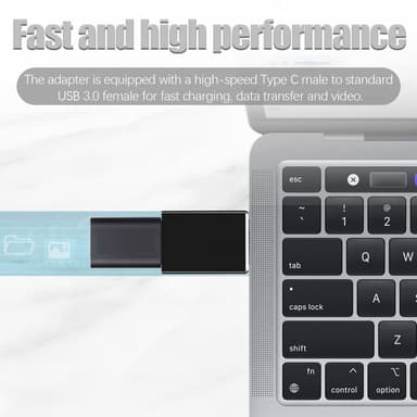 Omformer USB-C til USB 3.0, svært hurtig