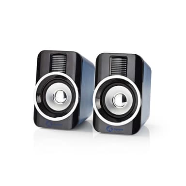 Nedis Gaming Speaker | Høyttalerkanaler: 2.0 | USB-Strøm | 3.5 mm Han | 30 W | RGB | Volumkontroll