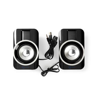 Nedis Gaming Speaker | Høyttalerkanaler: 2.0 | USB-Strøm | 3.5 mm Han | 30 W | RGB | Volumkontroll