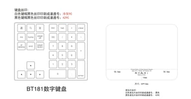 NÖRDIC Bluetooth numerisk tastatur 34 taster Windows iOS Android