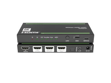 NÖRDIC 8K HDMI 2.1 eARC/ARC Extractor for Soundbar og forsterker