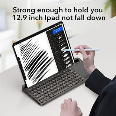 NÖRDIC Bluetooth-tastatur med pekeplate, amerikansk layout 78 taster