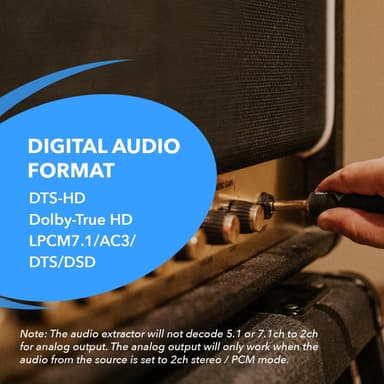 NÖRDIC 8K HDMI 2.1 eARC/ARC Switch og Extractor 4 til 1 Optisk SPDIF & Stereo CEC HDR Dolby Atmos, True HD, Digital Plus, DTS-HD Master