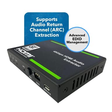 NÖRDIC 8K HDMI 2.1 ARC Extractor - SPDIF + 3,5 mm ekstraksjon, HDMI CEC Dolby Digital/DTS, Atmos, Dolby Vision, HDR10+