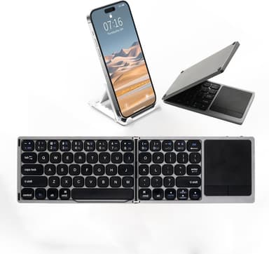 NÖRDIC Bluetooth-tastatur med touchpad US Layout 64taster MacOS, iOS, Windows, Android