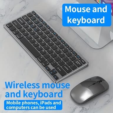 NÖRDIC trådløs Bluetooth og 2.4G mus og tastatursett amerikansk layout