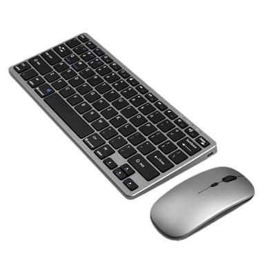 NÖRDIC trådløs Bluetooth og 2.4G mus og tastatursett amerikansk layout