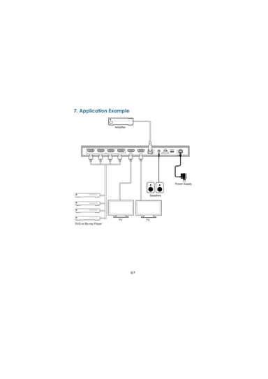 NÖRDIC 4K HDMI 2.0 Matrix 4x2 Switch med Extractor Toslink & Stereo EDID HDR Dolby ARC