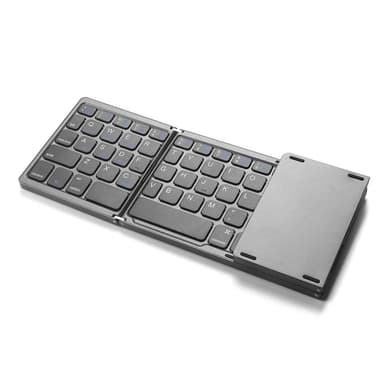 NÖRDIC Bluetooth 5.0 sammenleggbart tastatur med pekeplate 64 taster Multiparing IOS Android Windows US Layout