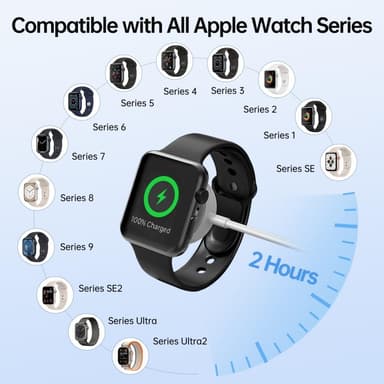 Laderdokk til en klokke 1m USB-C ladekabel Smartwatch