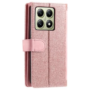 Til Xiaomi 14T Pro-deksel med glidelås og 9 kortspor