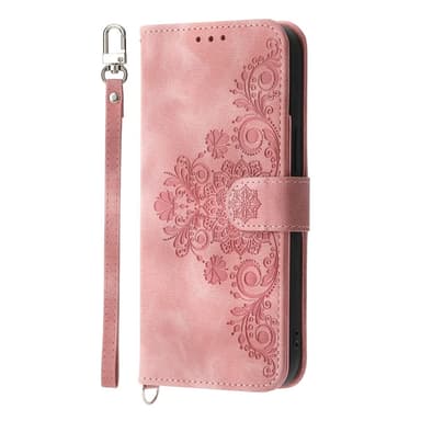 Til Samsung Galaxy A16 5G/A16 4G Deksel med Blomstermønster Lommebok-deksel - Rosa