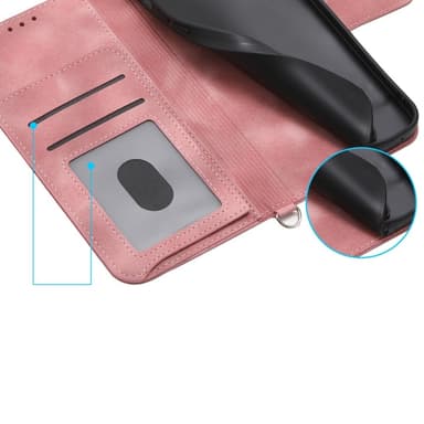Til Samsung Galaxy A16 5G/A16 4G Deksel med Blomstermønster Lommebok-deksel - Rosa