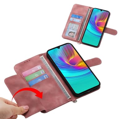 Til Samsung Galaxy A16 5G/A16 4G Deksel med Blomstermønster Lommebok-deksel - Rosa