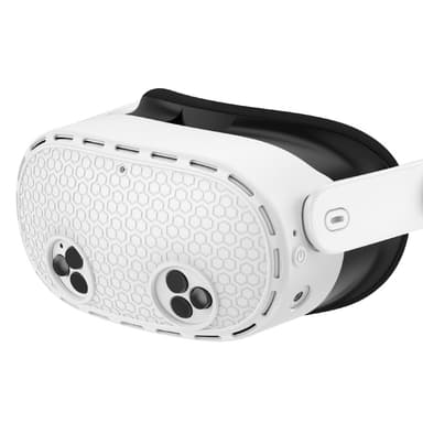 For Meta Quest 3S Beskyttelsesveske VR Hodesett Silikondeksel - Hvit
