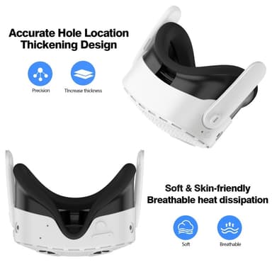 For Meta Quest 3S Beskyttelsesveske VR Hodesett Silikondeksel - Hvit