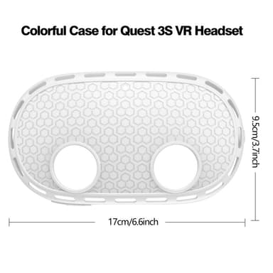 For Meta Quest 3S Beskyttelsesveske VR Hodesett Silikondeksel - Hvit