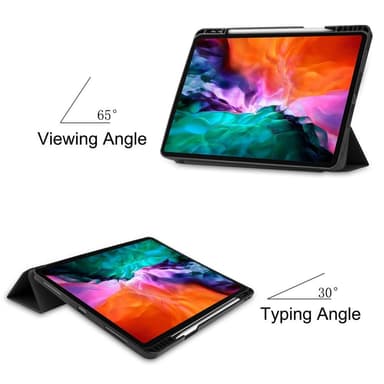 iPad Pro 12.9"" 2021 Slim Fit Trefoldelig Deksel - Svart