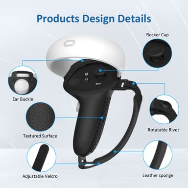 Beskyttelse for VR Oculus Quest 2 kontroller 1 par svarte