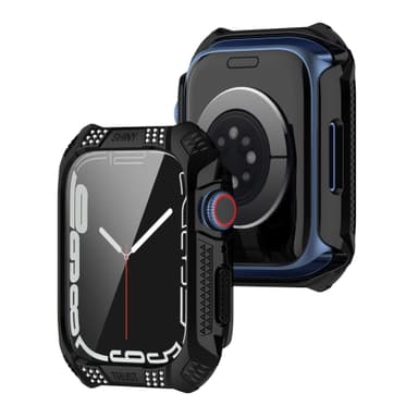 Fulldekkende beskyttelsesveske for Apple Watch 7/8/9 generasjoner Sort 45 mm