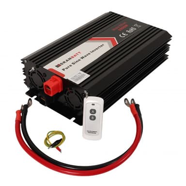 SKANBATT Inverter 12V 2000W  Ren Sinus m/Trådløs Fjernkontroll