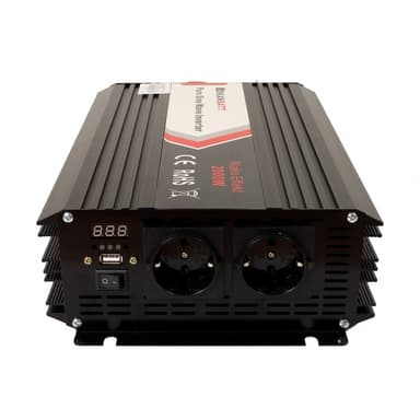 SKANBATT Inverter 12V 2000W  Ren Sinus m/Trådløs Fjernkontroll