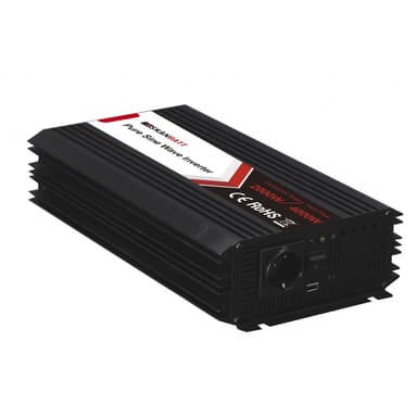 SKANBATT Inverter 24V 2000W (4000W) Ren Sinus m/Trådløs Fjernkontroll