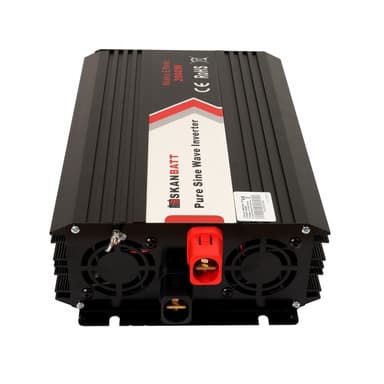 SKANBATT Inverter 12V 2000W  Ren Sinus m/Trådløs Fjernkontroll