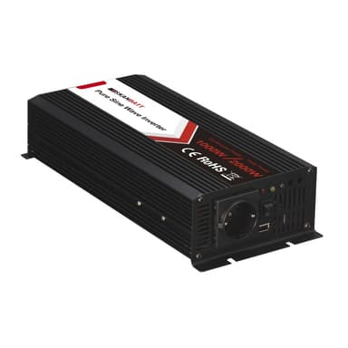 SKANBATT Inverter 48V 1000W (2000W) Ren Sinus m/Trådløs Fjernkontroll