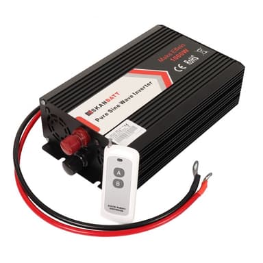 SKANBATT Inverter 12V 1000W Ren Sinus m/Trådløs Fjernkontroll