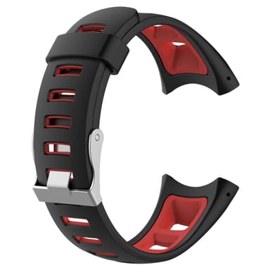 Silikonklokkerem for Suunto Quest/M1/M2/M4/M5 Svart+rød