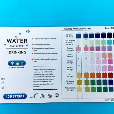 Teststrimler for drikkevann, 100 stk