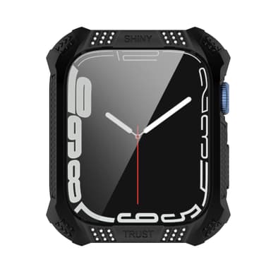 Fulldekkende beskyttelsesveske for Apple Watch 7/8/9 generasjoner Sort 45 mm