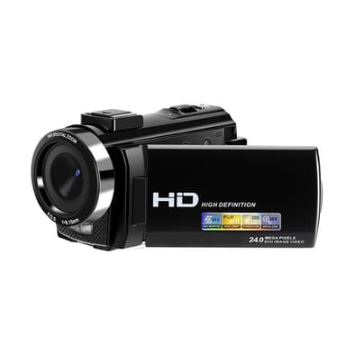 Videokamera 1080P / 24MP / 16x zoom og roterbar LCD-skjerm