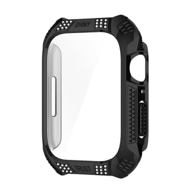 Fulldekkende beskyttelsesveske for Apple Watch 7/8/9 generasjoner Sort 45 mm