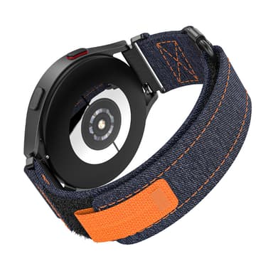 20 mm lerretsklokkerem for Samsung Galaxy Watch Active 1/2, Galaxy Watch 4 Blå