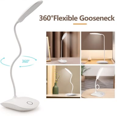 Skrivebordslampe med dimming (LED) - Hvit