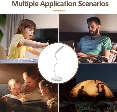 Skrivebordslampe med dimming (LED) - Hvit