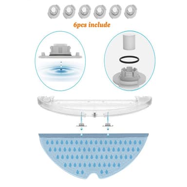 Støvsugertilbehør 22 deler Xiaomi Roborock S5 Max/S6 Pure/S6 MAXV/S50/S51/S55/S5/S60/S65/S6