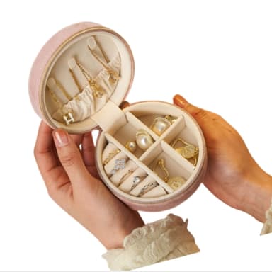 Mini Travel smykkeskrin Organizer Rosa