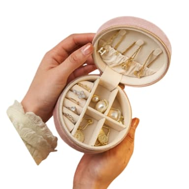 Mini Travel smykkeskrin Organizer Rosa