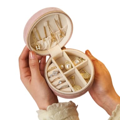 Mini Travel smykkeskrin Organizer Rosa