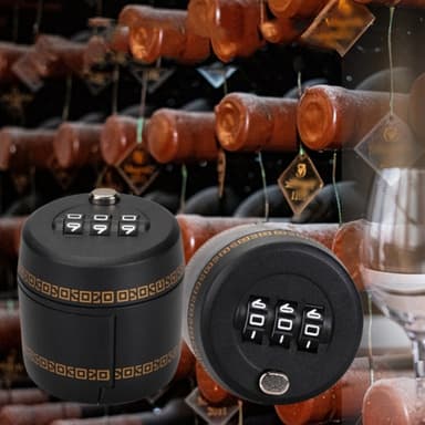 3-sifret kombinasjonslås for flaske-vinflaske