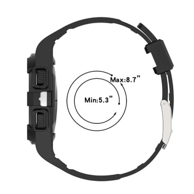Integrert klokkerem for Samsung Galaxy Watch6/5/4/FE Sort 44mm