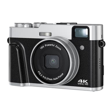 Digitalkamera 4K/48MP/16X Zoom/Autofokus/Søker/Anti-Shake Sort