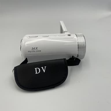 HD-digitalt kamera med vidvinkelobjektiv Hvit