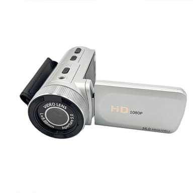 HD-digitalt kamera med vidvinkelobjektiv Hvit