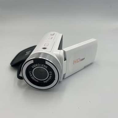 HD-digitalt kamera med vidvinkelobjektiv Hvit